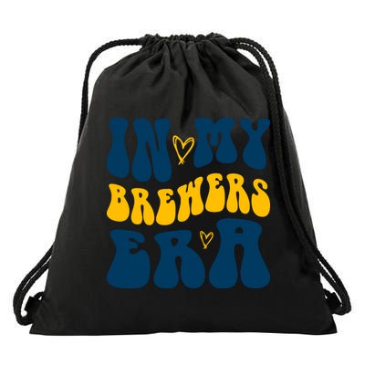 In My Brewers Era Milwaukee Baseball Lover Drawstring Bag