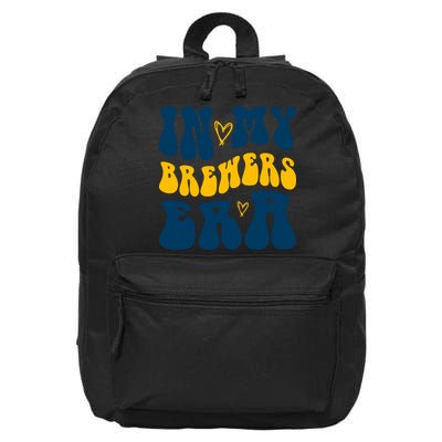In My Brewers Era Milwaukee Baseball Lover 16 in Basic Backpack