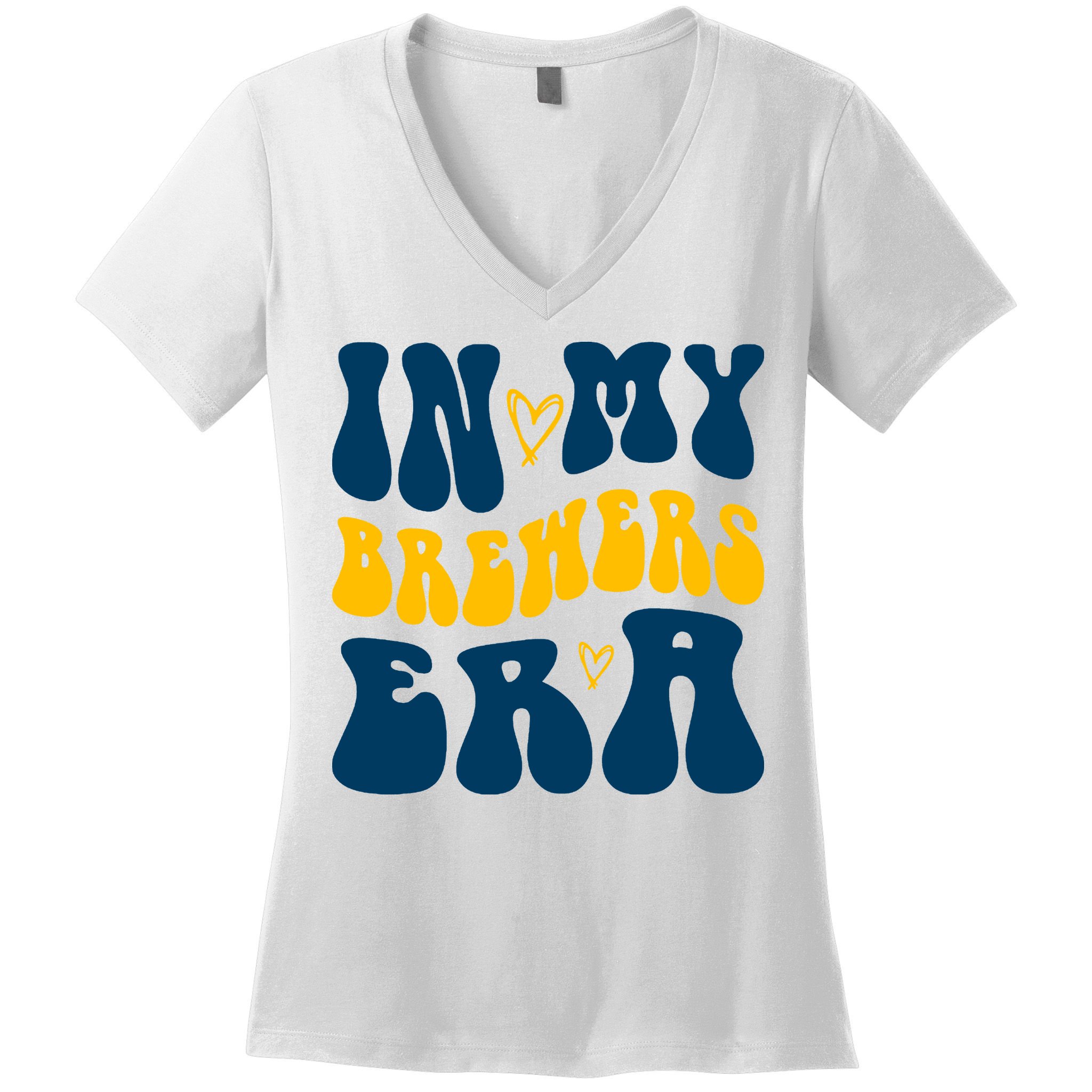 In My Brewers Era Milwaukee Baseball Lover Women's V-Neck T-Shirt