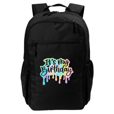 Its My Birthday For Women Teens Girls Retro Tie Dye Backpack