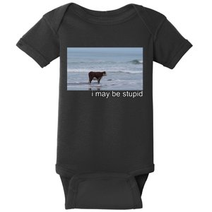 I May Be Stupid Funny Baby Bodysuit