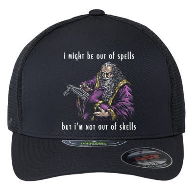 I Might Be Out Of Spells But IM Not Out Of Shells Up Flexfit Unipanel Trucker Cap