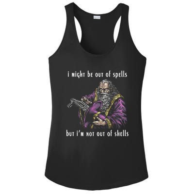 I Might Be Out Of Spells But IM Not Out Of Shells Up Ladies PosiCharge Competitor Racerback Tank