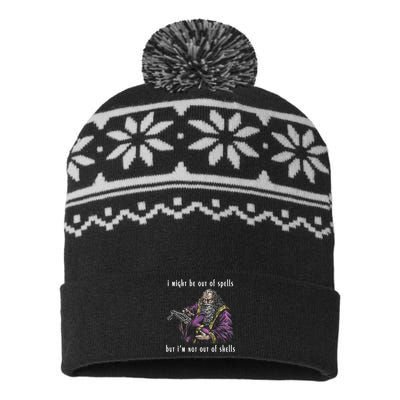 I Might Be Out Of Spells But IM Not Out Of Shells Up USA-Made Snowflake Beanie