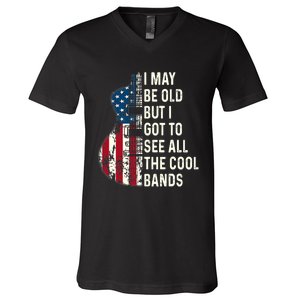 I May Be Old But I Got To See All The Cool Bands Concert V-Neck T-Shirt