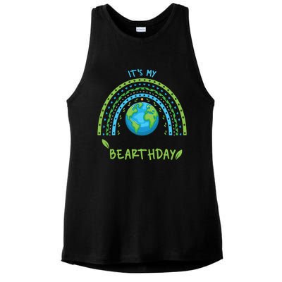 It’s My Bearthday Earth Day April 22 Birthday Party Gift Ladies PosiCharge Tri-Blend Wicking Tank