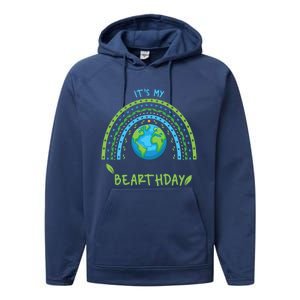 It’s My Bearthday Earth Day April 22 Birthday Party Gift Performance Fleece Hoodie