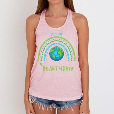 It’s My Bearthday Earth Day April 22 Birthday Party Gift Women's Knotted Racerback Tank