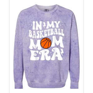 In My Basketball Mom Era Cute Groovy Basketball Colorblast Crewneck Sweatshirt