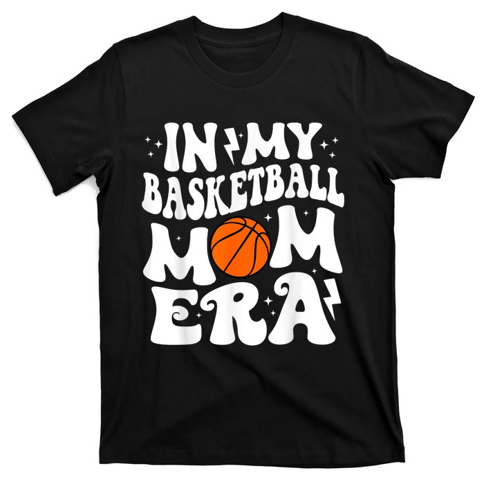 In My Basketball Mom Era Cute Groovy Basketball T-Shirt