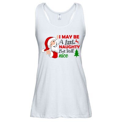 I May Be A Little Naughty But Still Nice Ladies Essential Flowy Tank