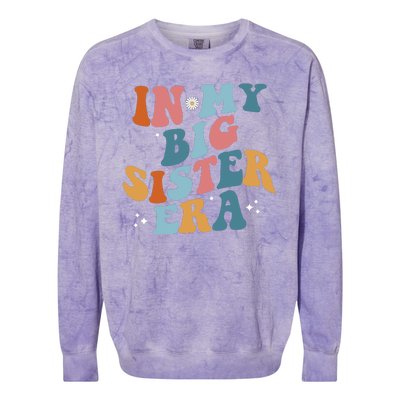 In My Big Sis Era Groovy Colorblast Crewneck Sweatshirt