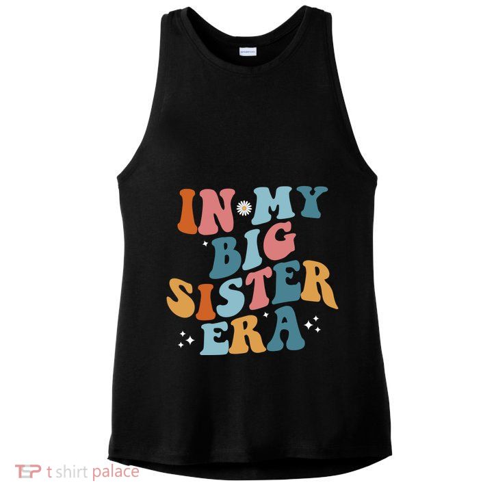 In My Big Sis Era Groovy Ladies PosiCharge Tri-Blend Wicking Tank
