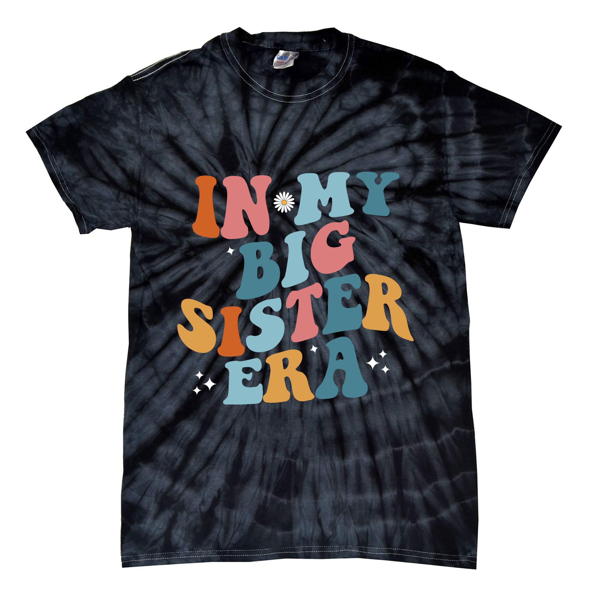 In My Big Sis Era Groovy Tie-Dye T-Shirt