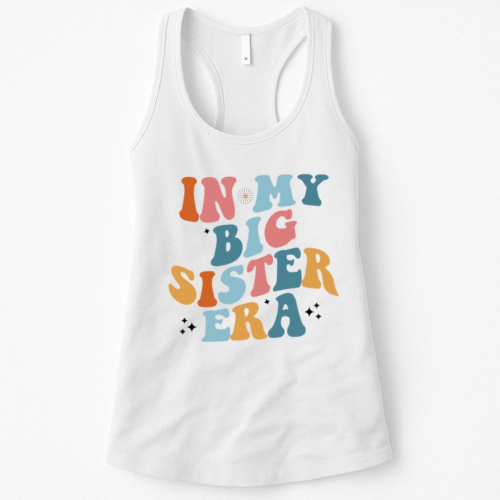 In My Big Sis Era Groovy Womens Tank Top