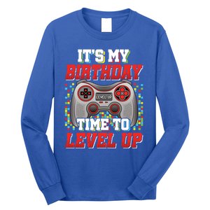 ItS My Birthday Time To Level Up Video Game Birthday Gift Long Sleeve Shirt