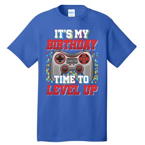 ItS My Birthday Time To Level Up Video Game Birthday Gift Tall T-Shirt