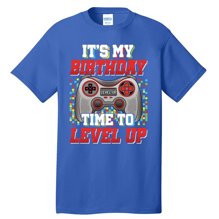 ItS My Birthday Time To Level Up Video Game Birthday Gift Tall T-Shirt