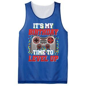 ItS My Birthday Time To Level Up Video Game Birthday Gift Mesh Reversible Basketball Jersey Tank