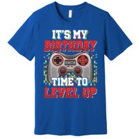 ItS My Birthday Time To Level Up Video Game Birthday Gift Premium T-Shirt