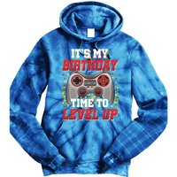 ItS My Birthday Time To Level Up Video Game Birthday Gift Tie Dye Hoodie