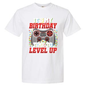 ItS My Birthday Time To Level Up Video Game Birthday Gift Garment-Dyed Heavyweight T-Shirt