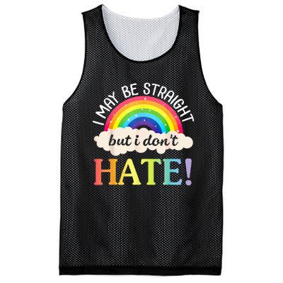 I May Be Straight But I Dont Hate Happy LGBT Month Day To Me Mesh Reversible Basketball Jersey Tank