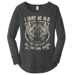 I May Be Old But I Got To See All The Cool Band Rock Concert Women's Perfect Tri Tunic Long Sleeve Shirt