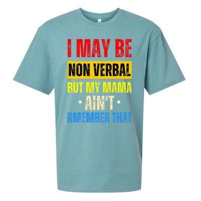 I May Be Non Verbal Nonverbal Autism Awareness Sueded Cloud Jersey T-Shirt