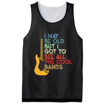 I May Be Old But I Got To See All The Cool Bands Mesh Reversible Basketball Jersey Tank