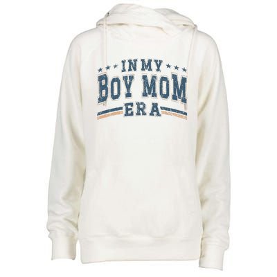 In My Boy Mom Era Boy Mama Era Womens Funnel Neck Pullover Hood