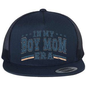 In My Boy Mom Era Boy Mama Era Flat Bill Trucker Hat