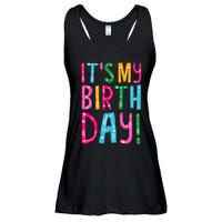 It's My Birthday for Wo, Teens, Girl Birthday Gift Ladies Essential Flowy Tank