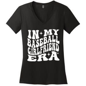 In My Baseball Girlfriend Era Women's V-Neck T-Shirt