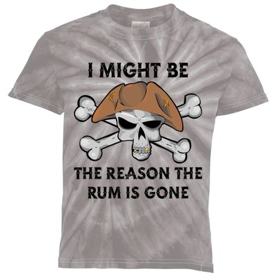 I Might Be The Reason The Rum Is Gone Funny Pirate Day Funny Gift Kids Tie-Dye T-Shirt