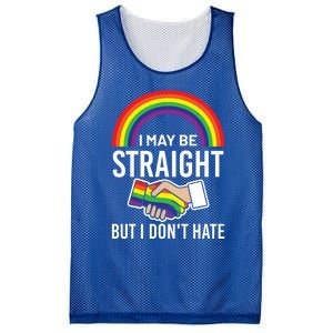 I May Be Straight But I Dont Hate Maybe Lgbt Csd Gift Mesh Reversible Basketball Jersey Tank