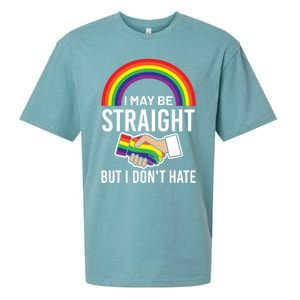 I May Be Straight But I Dont Hate Maybe Lgbt Csd Gift Sueded Cloud Jersey T-Shirt