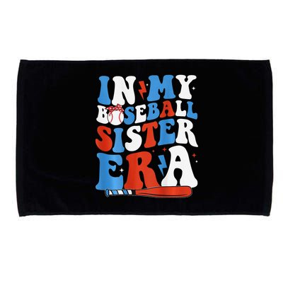 In My Baseball Sister Era Groovy Baseball Sister 2 Sided Microfiber Hand Towel