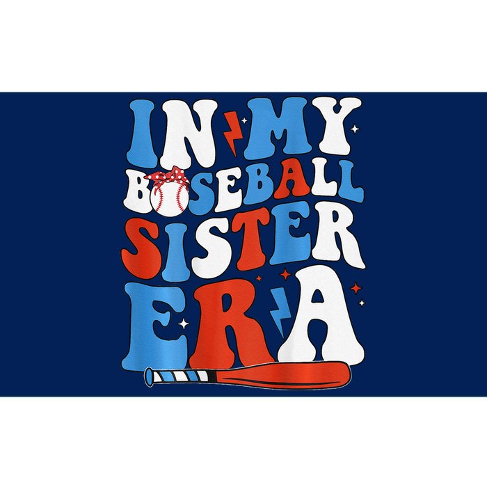 In My Baseball Sister Era Groovy Baseball Sister 2 Sided Bumper Sticker