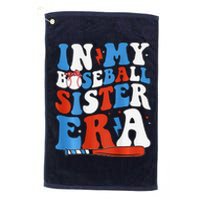 In My Baseball Sister Era Groovy Baseball Sister 2 Sided Platinum Collection Golf Towel