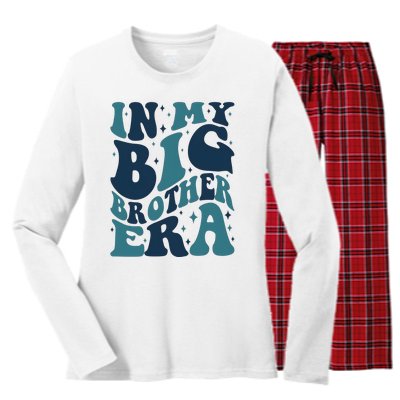 In My Big Brother Era Family Brother Women's Long Sleeve Flannel Pajama Set 