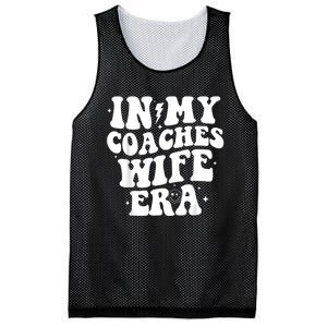 In My Coaches Wife Era Football Basketball Wife Husband Mesh Reversible Basketball Jersey Tank