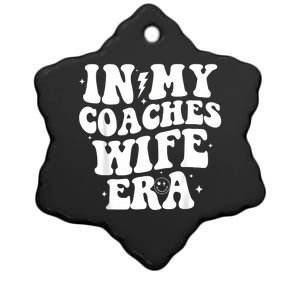 In My Coaches Wife Era Football Basketball Wife Husband Ceramic Star Ornament