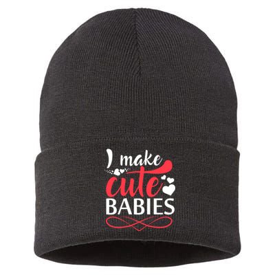 I MAKE CUTE BABIES Sustainable Knit Beanie