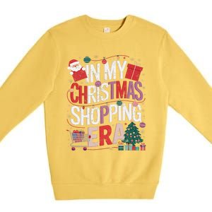 In My Christmas Shopping Era Cute Xmas Merry Christmas Women Premium Crewneck Sweatshirt