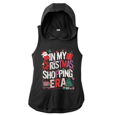 In My Christmas Shopping Era Cute Xmas Merry Christmas Women Ladies PosiCharge Tri-Blend Wicking Draft Hoodie Tank