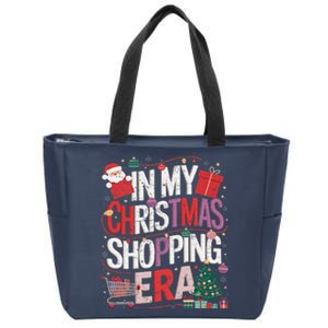 In My Christmas Shopping Era Cute Xmas Merry Christmas Women Zip Tote Bag