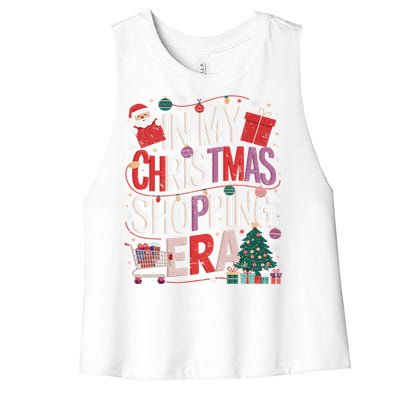 In My Christmas Shopping Era Cute Xmas Merry Christmas Women Women's Racerback Cropped Tank