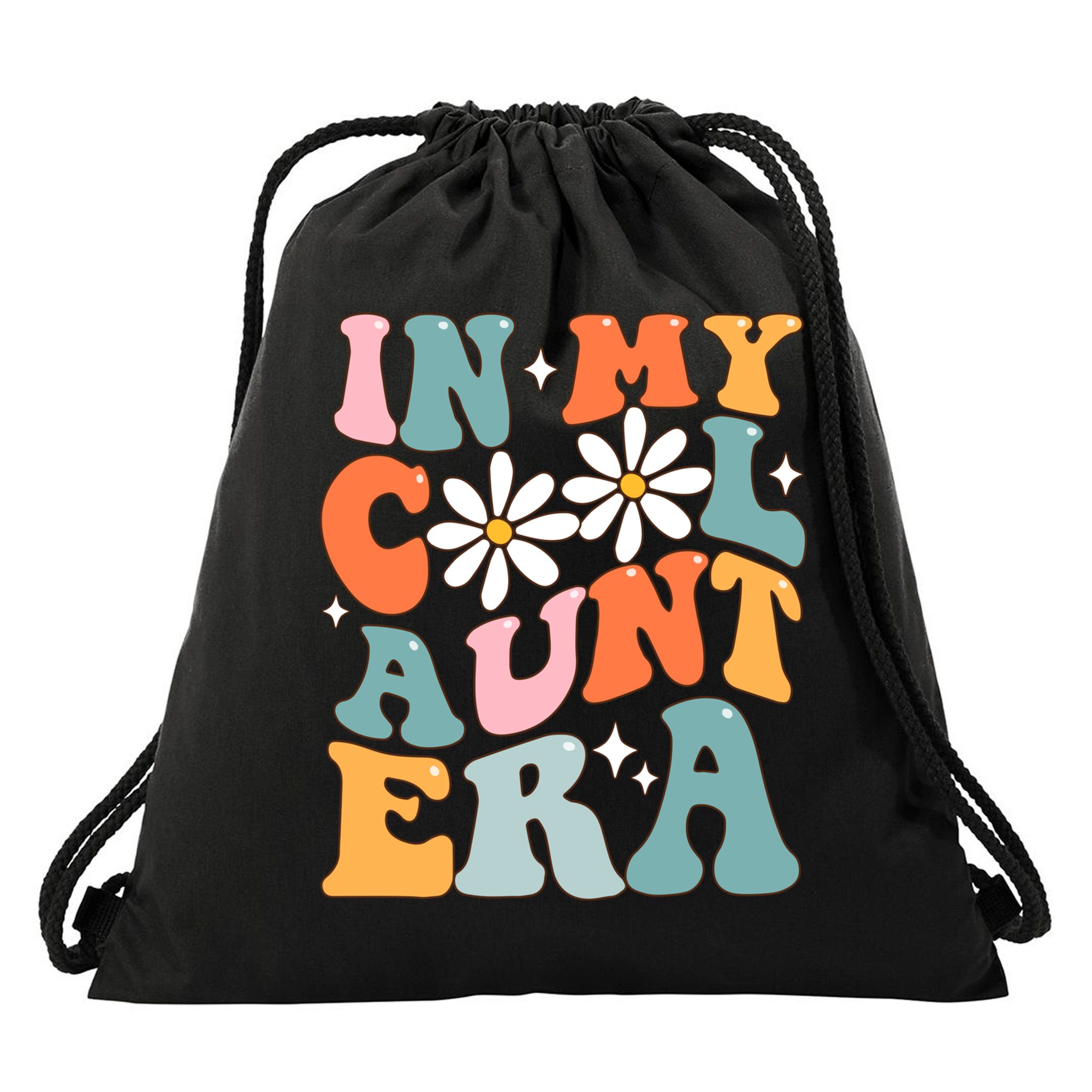 In My Cool Aunt Era Smile Mothers Day Cool Funny Gift For Auntie Gift Drawstring Bag