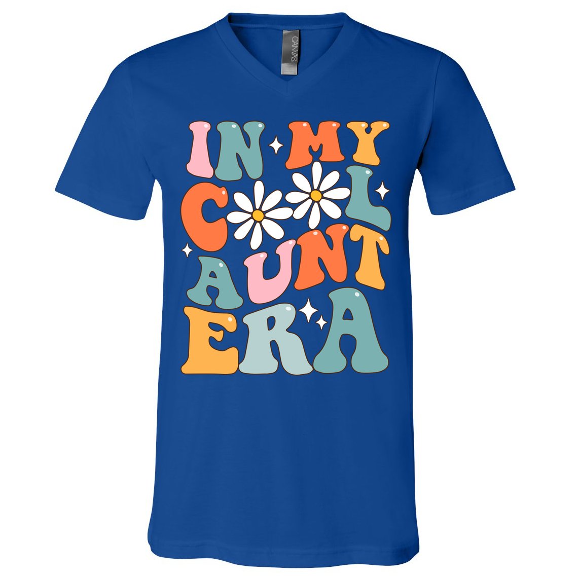 In My Cool Aunt Era Smile Mothers Day Cool Funny Gift For Auntie Gift V-Neck T-Shirt